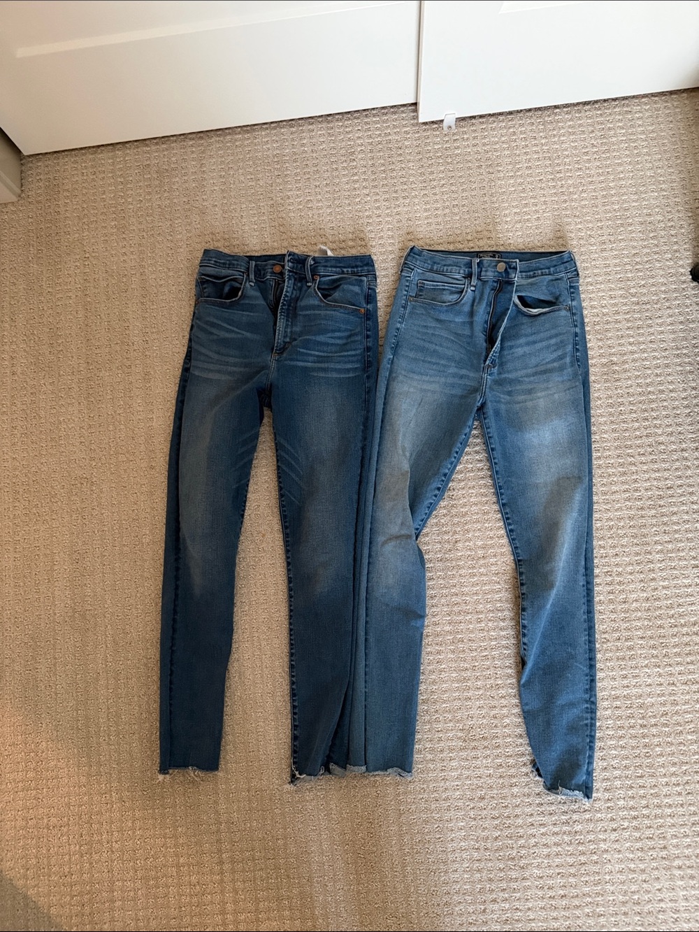Abercrombie & Fitch Women's Ultra High Rise SupeSkinny Jeans in Medium Blue Wash